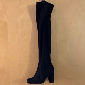 Steve Madden Women’s Black Over-the-Knee Block Heel Boots
